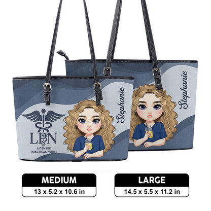 Iconic Nurse Life - Personalized Custom Nurse Leather Tote Bag Deal