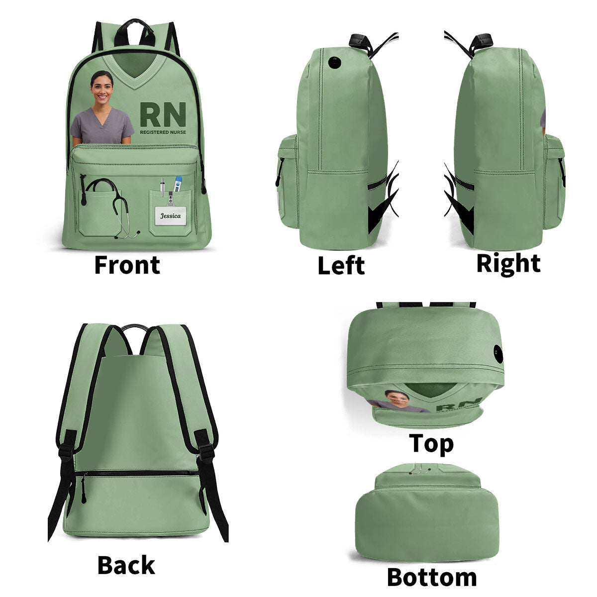 Nurse Scrubs Photo - Personalized Backpack