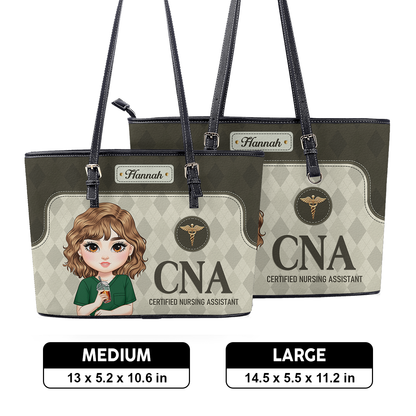 Nurse Signature Style - Personalized Custom Nurse Leather Tote Bag