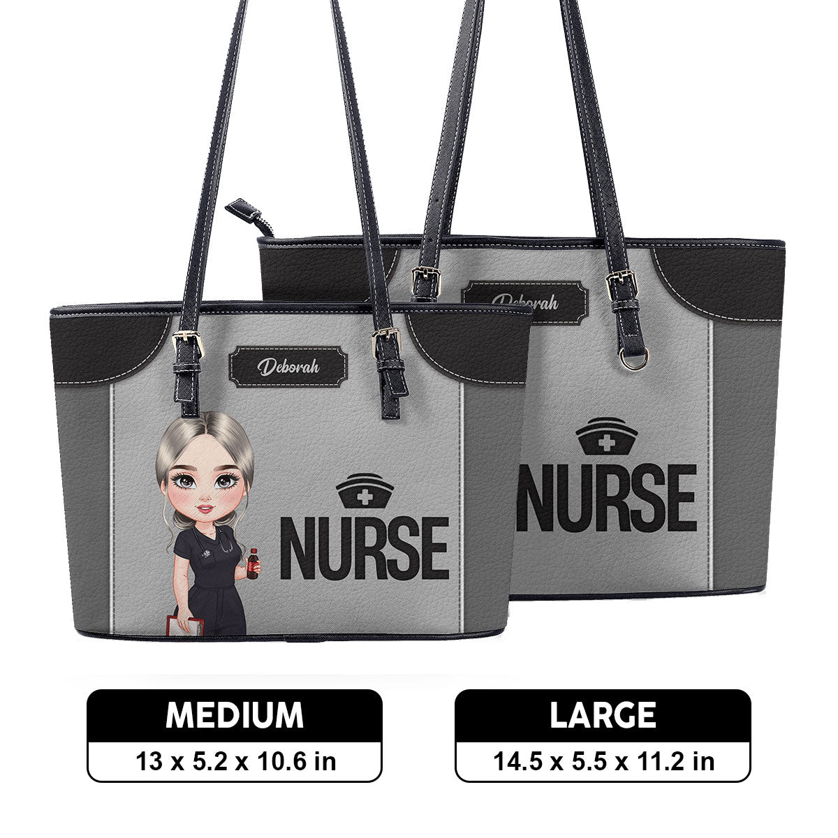 Nurse Life Goes On - Personalized Custom Nurse Leather Tote Bag