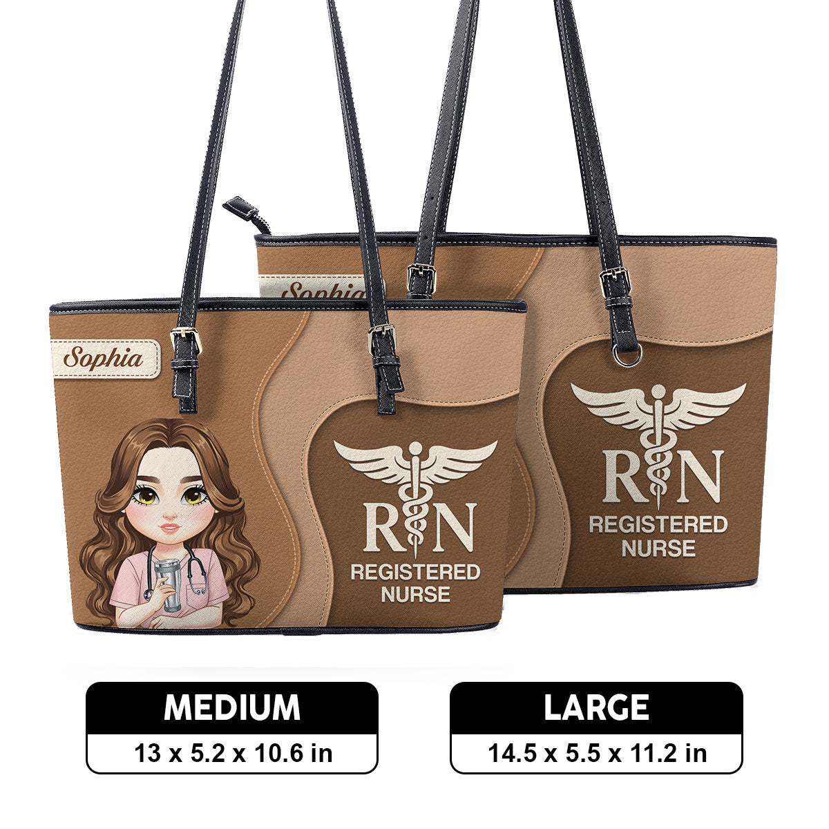 Nurse Timeless Style - Personalized Custom Nurse Leather Tote Bag Deal