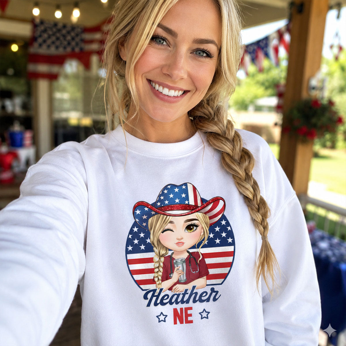Nurse With Patriotic Spirit - Personalized Custom Nurse T-shirt, Hoodie, Sweatshirt