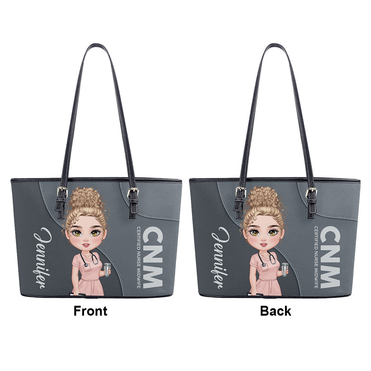 Refined Nurse Life - Personalized Custom Nurse Leather Tote Bag Deal