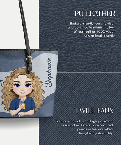 Iconic Nurse Life - Personalized Custom Nurse Leather Tote Bag