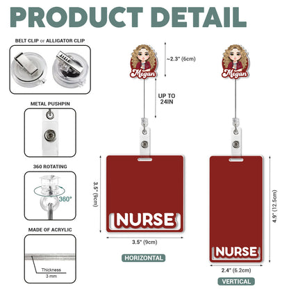 The Basic - Personalized Nurse Badge Reel & Buddy Set