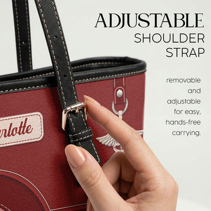 Glowing Nurse Style - Personalized Custom Nurse Leather Tote Bag