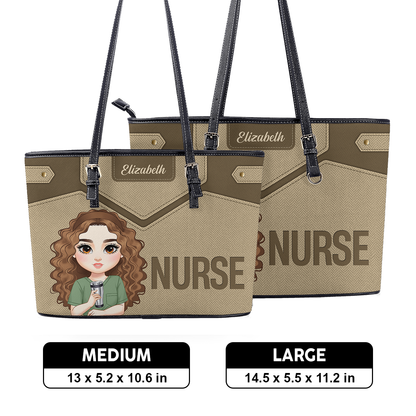 Magic Nurse Life - Personalized Custom Nurse Leather Tote Bag