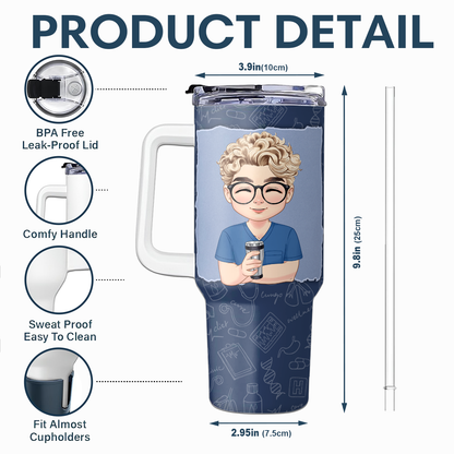 Difference Maker - Personalized Nurse 40oz Tumbler With Handle