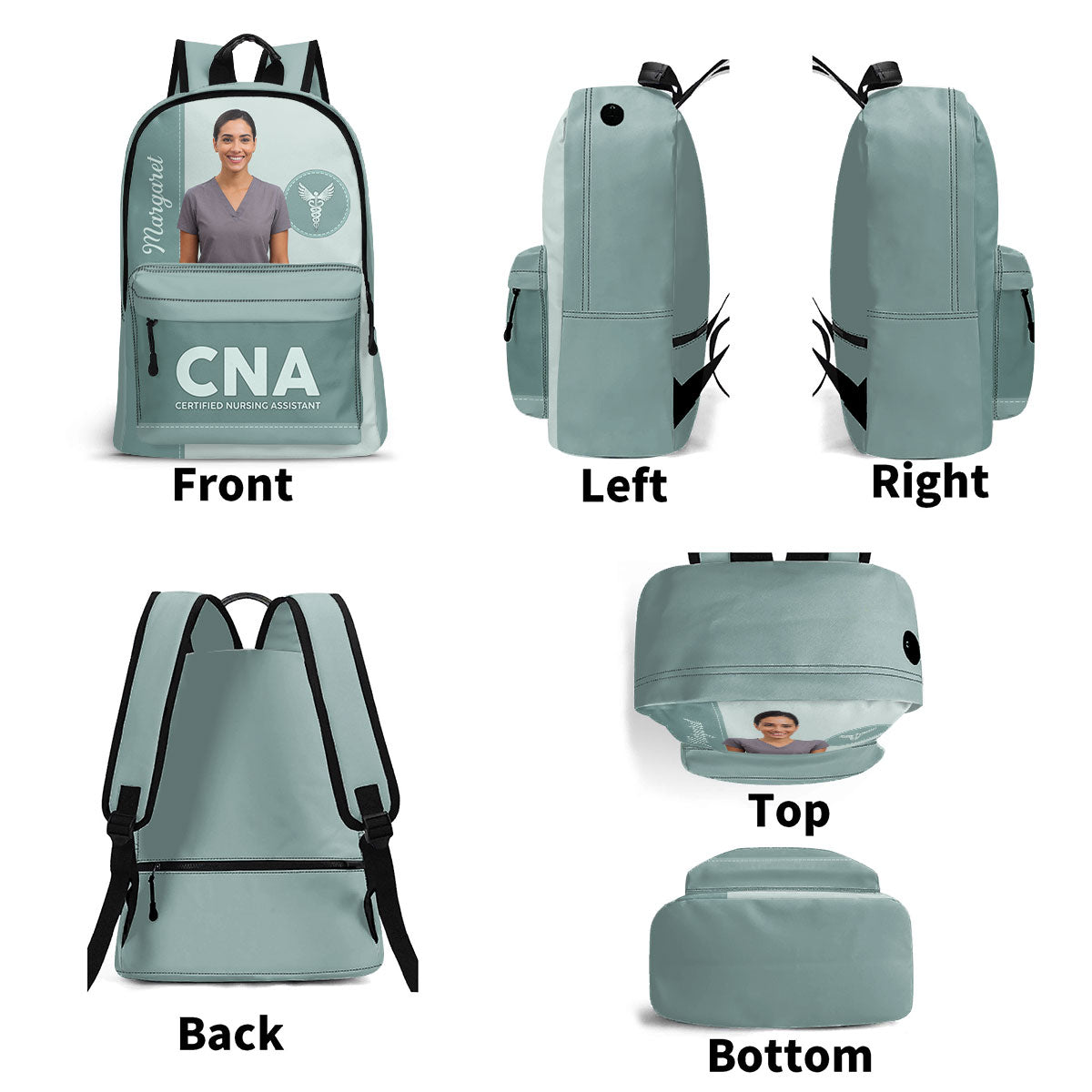 Elegant Nurse Photo - Personalized Backpack
