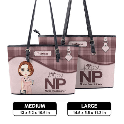 Perfect Nurse Life - Personalized Custom Nurse Leather Tote Bag