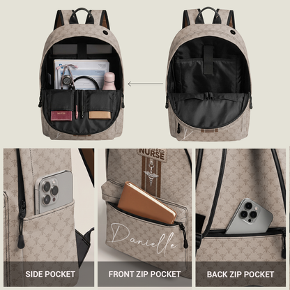 Nurse Monogram - Personalized Backpack