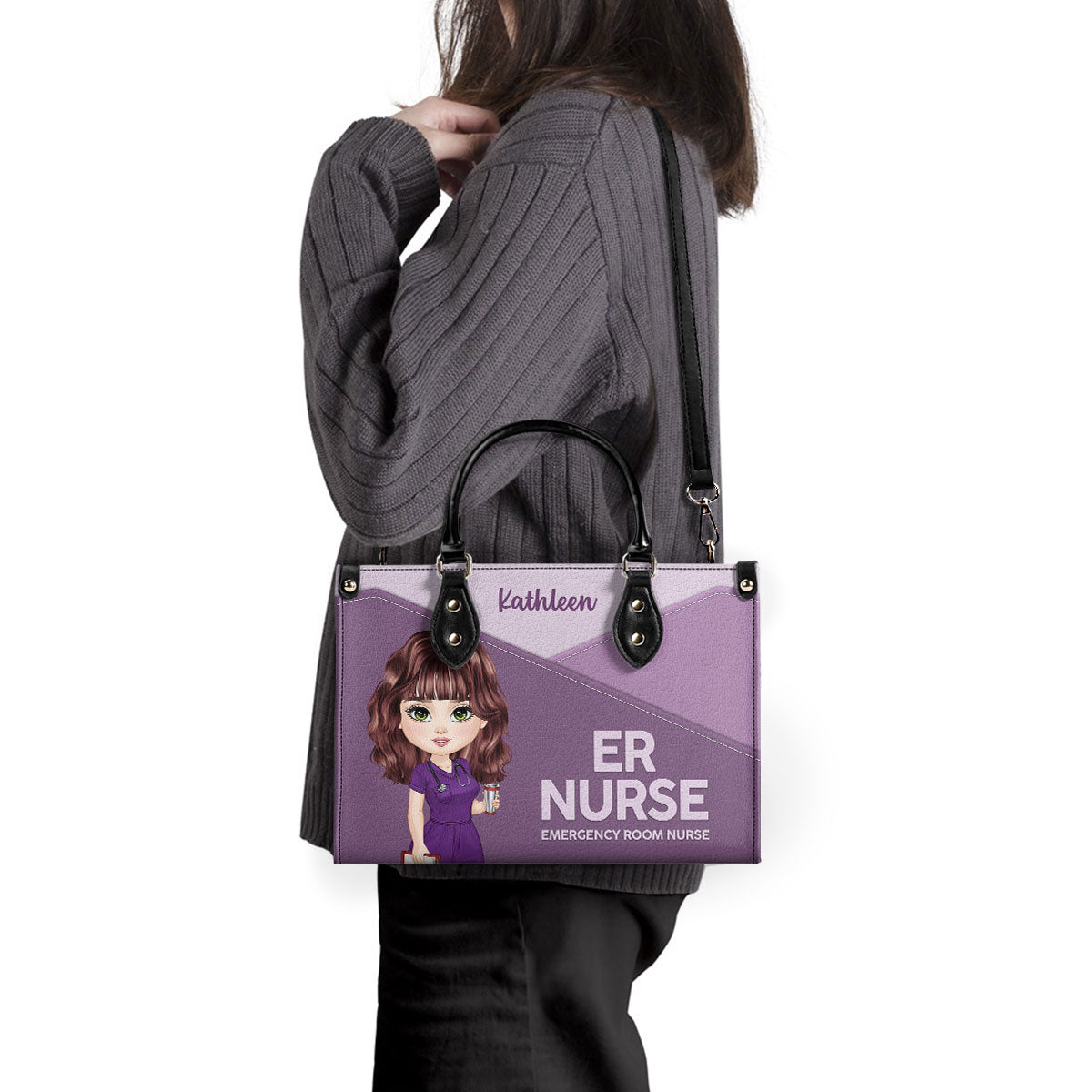 Incredibly Perfect Nurse - Personalized Custom Leather Handbag