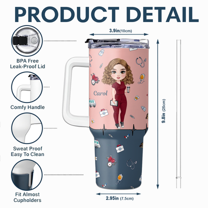 To Save Lives - Personalized Nurse 40oz Tumbler With Handle