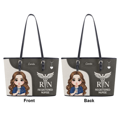 Graceful Nurse Style - Personalized Custom Nurse Leather Tote Bag Deal