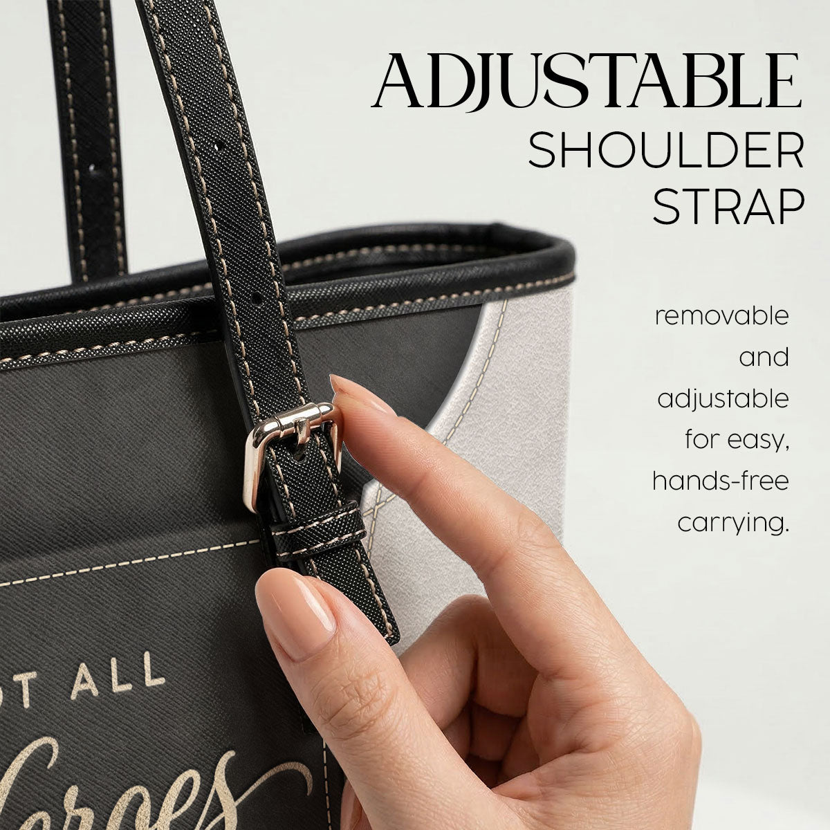 Not All Heroes - Personalized 2-Sided Custom Nurse Leather Tote Bag