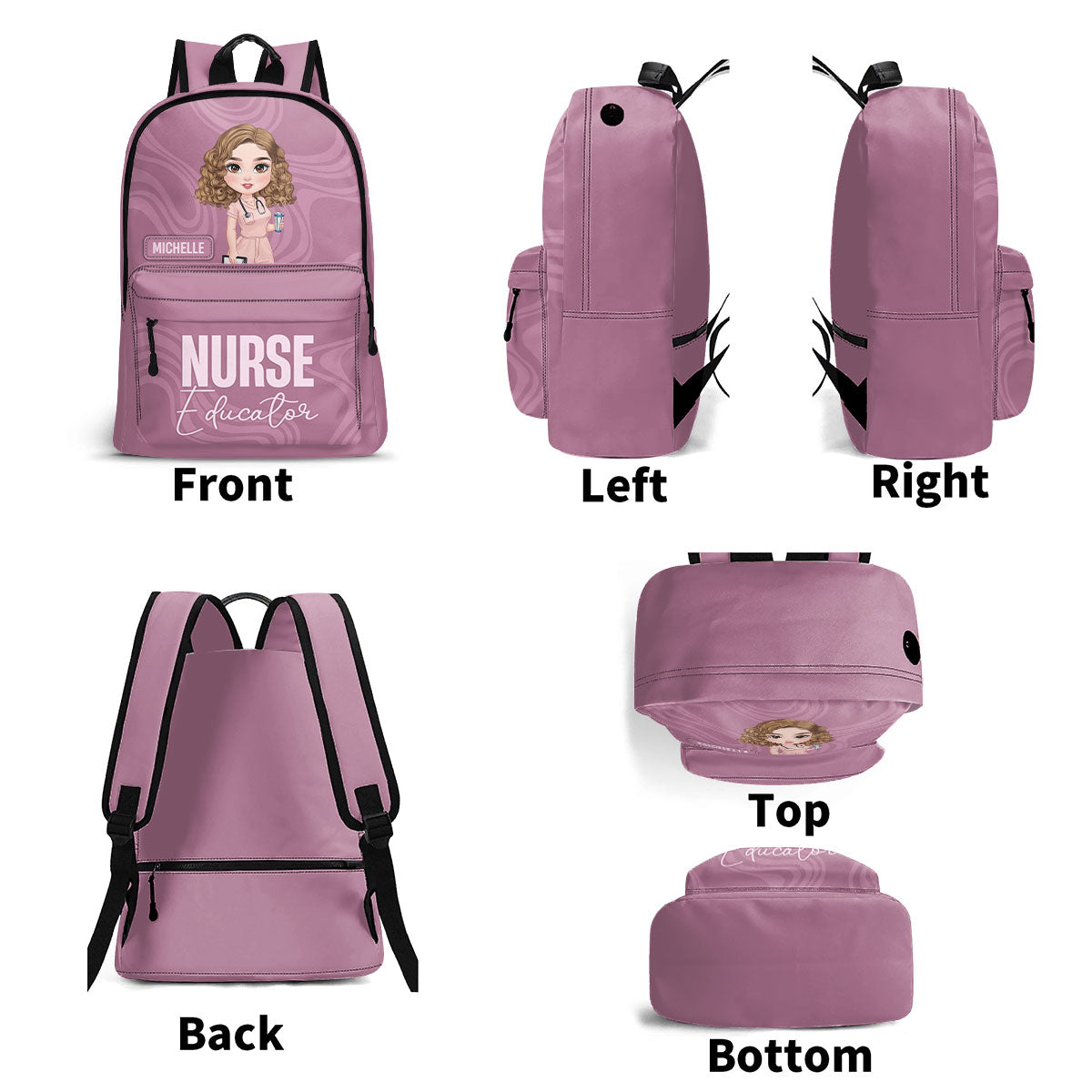 Basic Nurse - Personalized Backpack