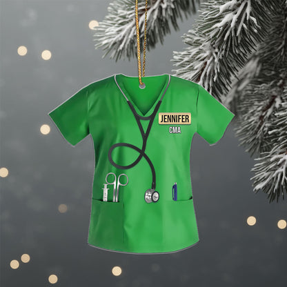 Graceful Scrub - Personalized Nurse Acrylic Ornament