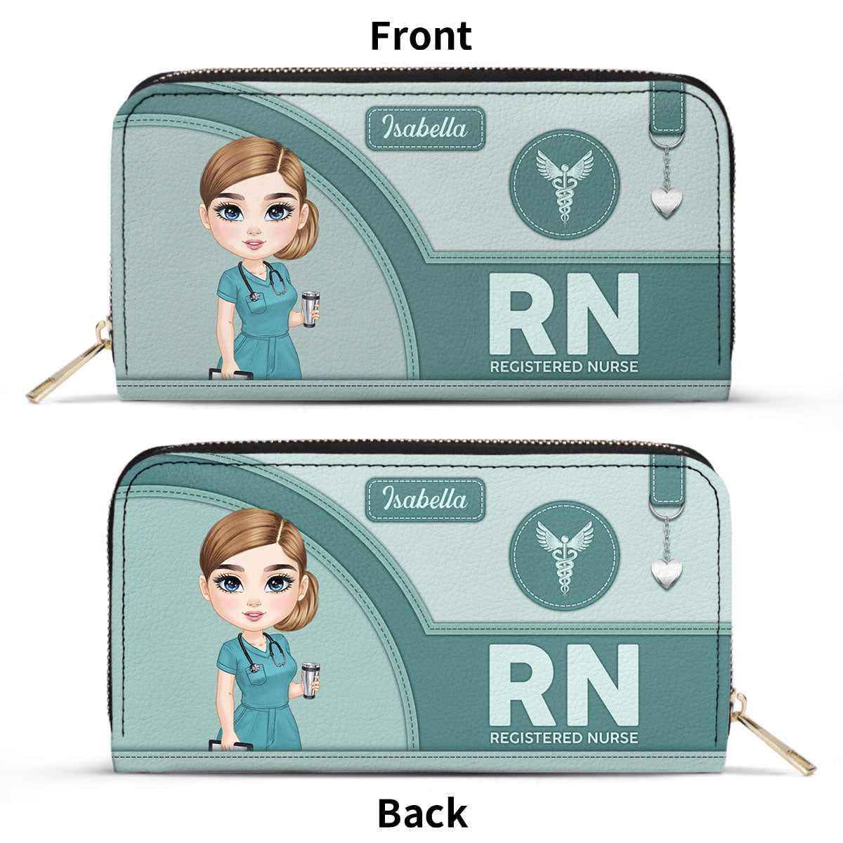 Gentle Style Nurse - Personalized Nurse Leather Long Wallet