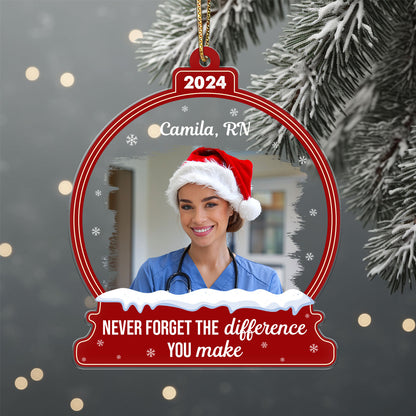 Snowy Nurse - Personalized Nurse Acrylic Ornament