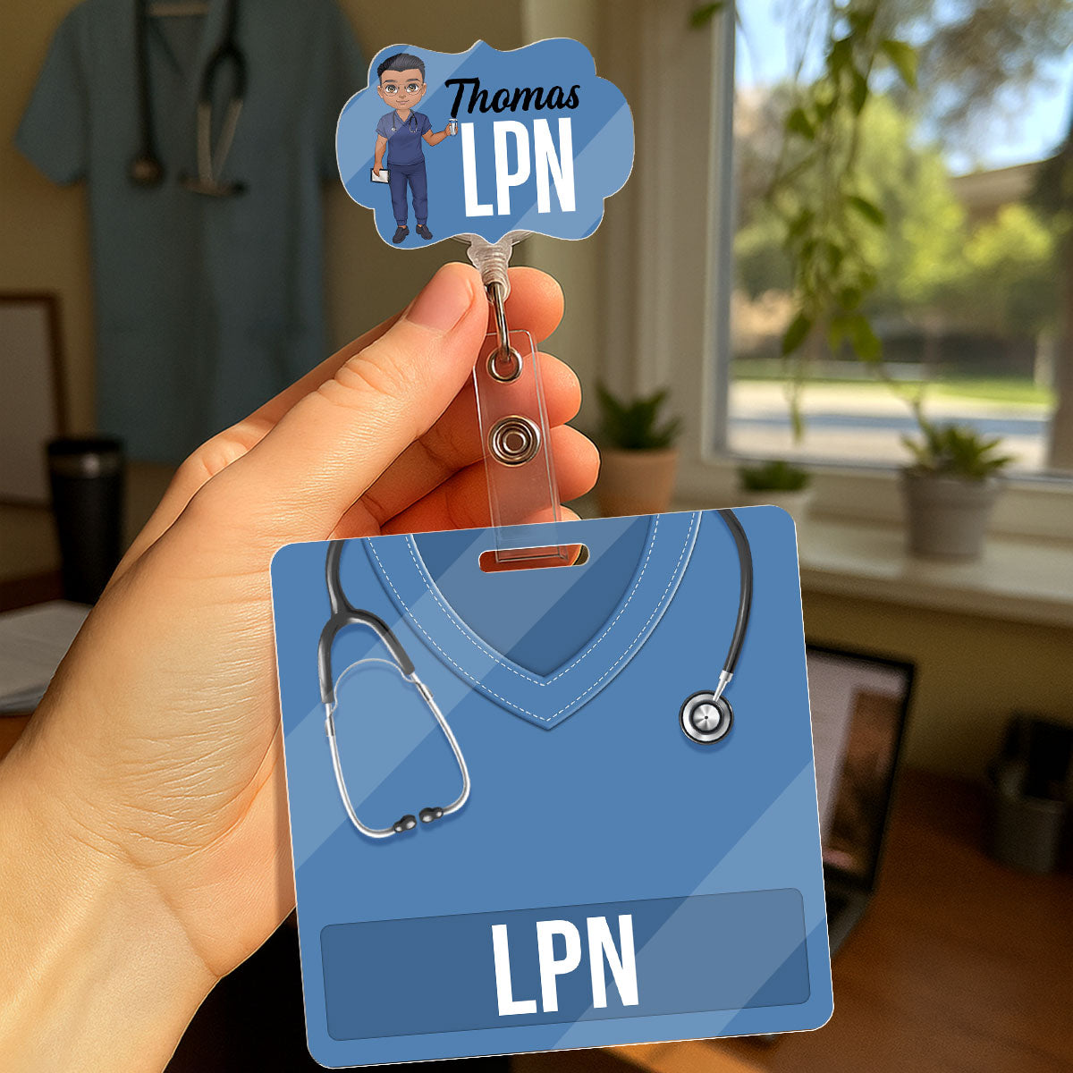 The Scrub Love - Personalized Nurse Badge Reel & Buddy Set