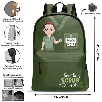 Living The Scrub Life - Personalized Backpack