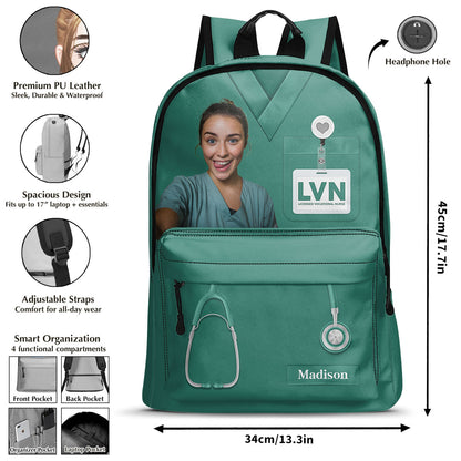 Love Nurse Life Photo - Personalized Backpack