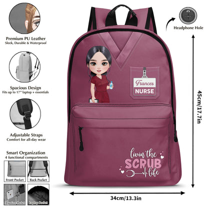 Living Scrub Life - Personalized Backpack