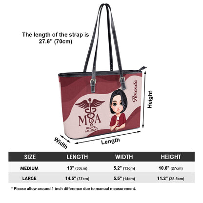 Iconic Nurse Life - Personalized Custom Nurse Leather Tote Bag Deal
