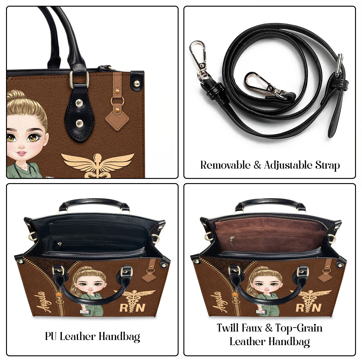 That Nurse - Personalized Custom Leather Handbag