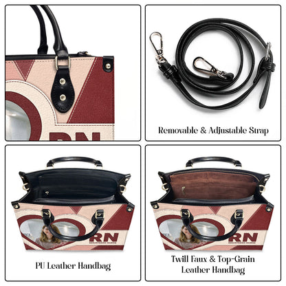 Nurse Heart Photo - Personalized Custom Leather Handbag