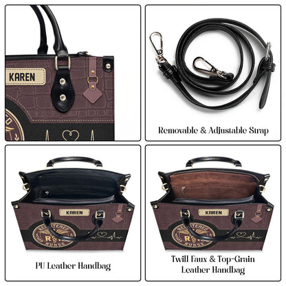 Old School Nurse Style - Personalized Custom Leather Handbag