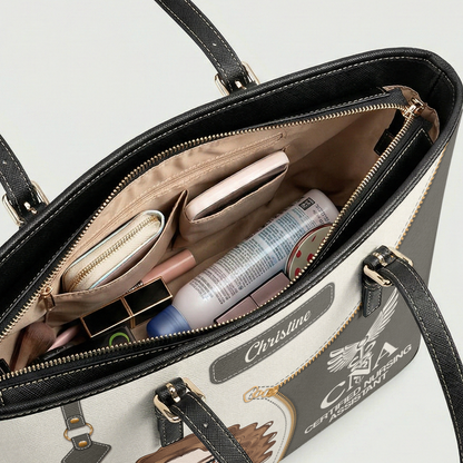 Elevated Nurse Life - Personalized Custom Nurse Leather Tote Bag