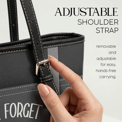Never Forget The Difference - Personalized 2-Sided Custom Nurse Leather Tote Bag