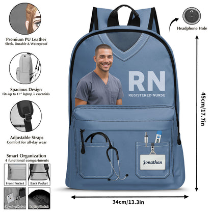 Nurse Scrubs Photo - Personalized Backpack