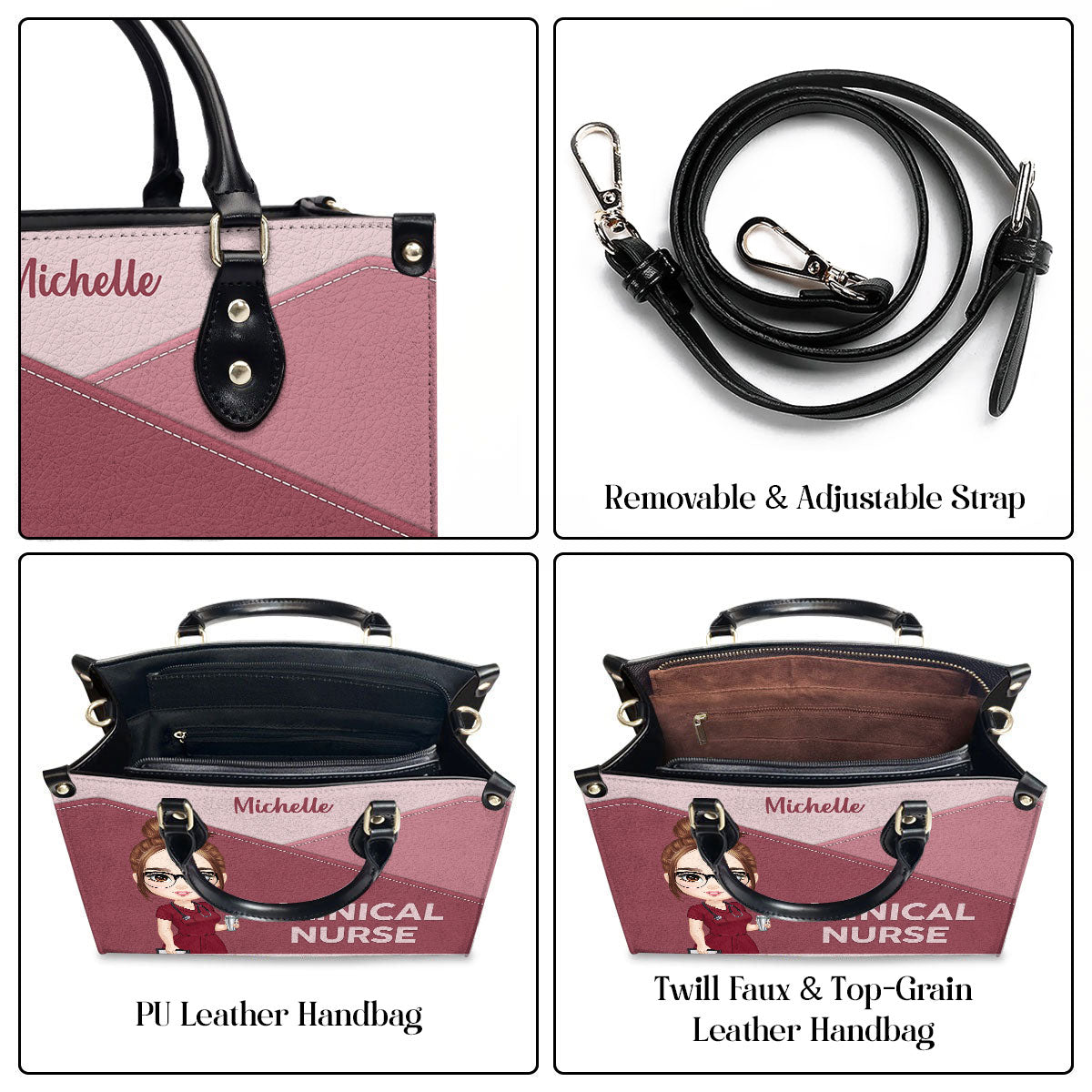 Incredibly Perfect Nurse - Personalized Custom Leather Handbag