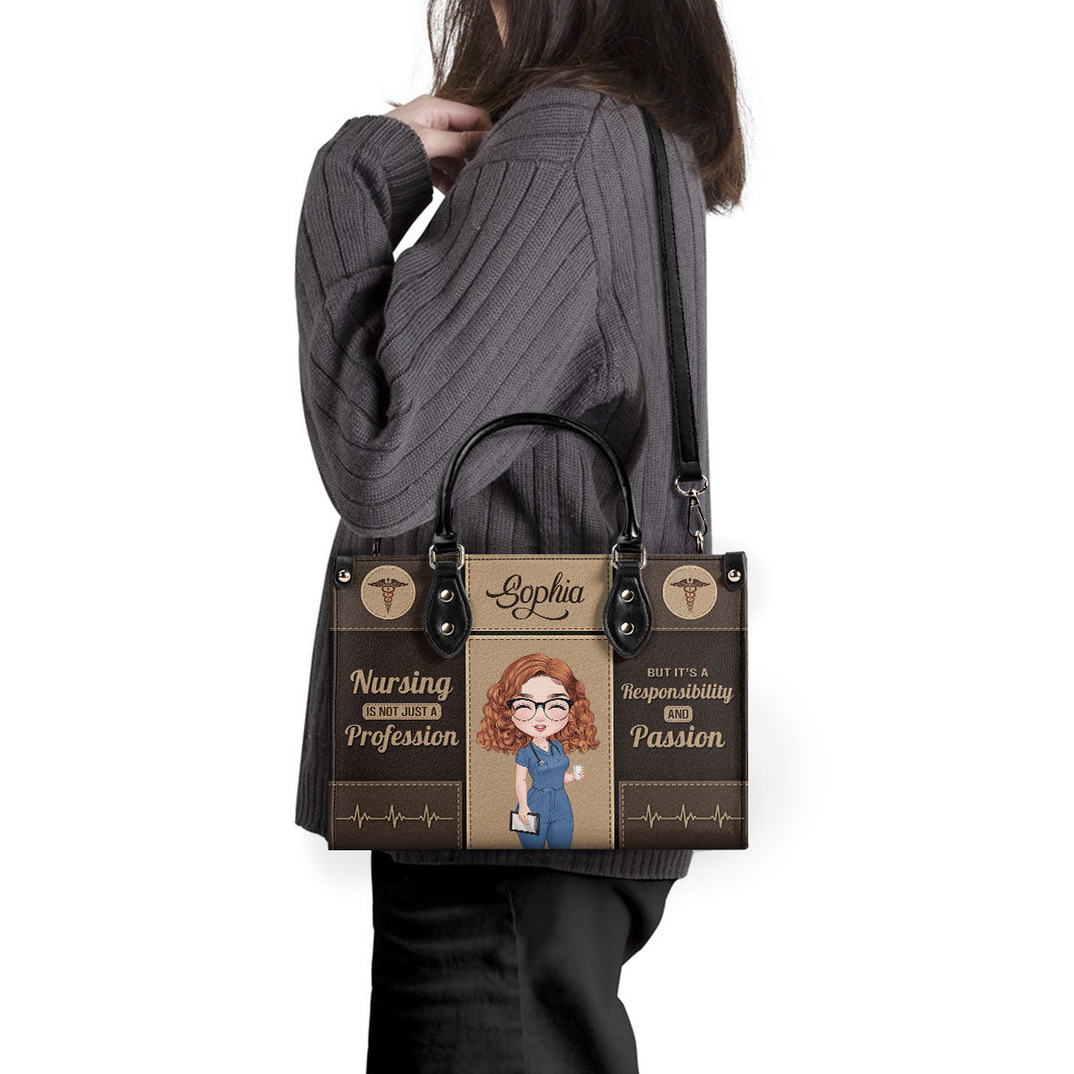 Nursing Is Not Just A Profession - Personalized Custom Leather Handbag