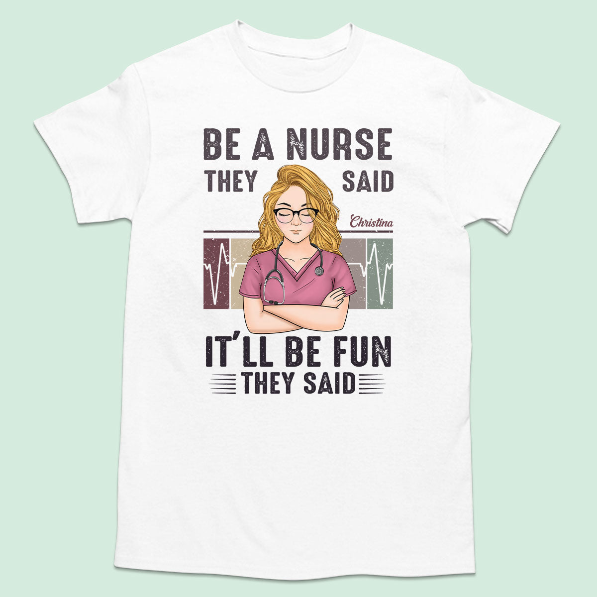  Personalized Custom Nurse T-shirt