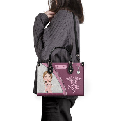 Simple Nurse Life - Personalized Custom Leather Handbag