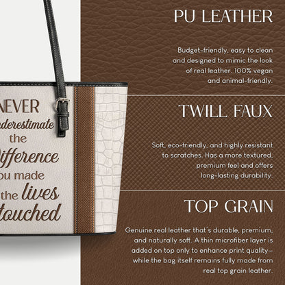 Nurse Elegant - Personalized 2-Sided Custom Nurse Leather Tote Bag