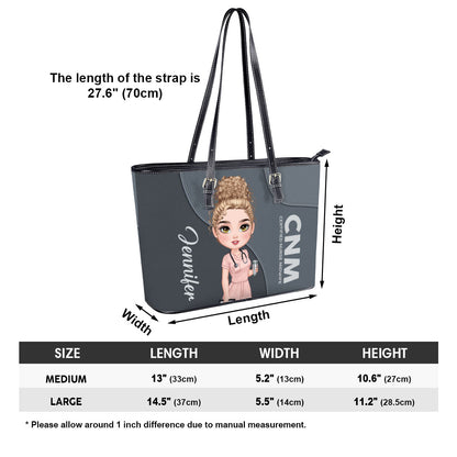 Refined Nurse Life - Personalized Custom Nurse Leather Tote Bag Deal
