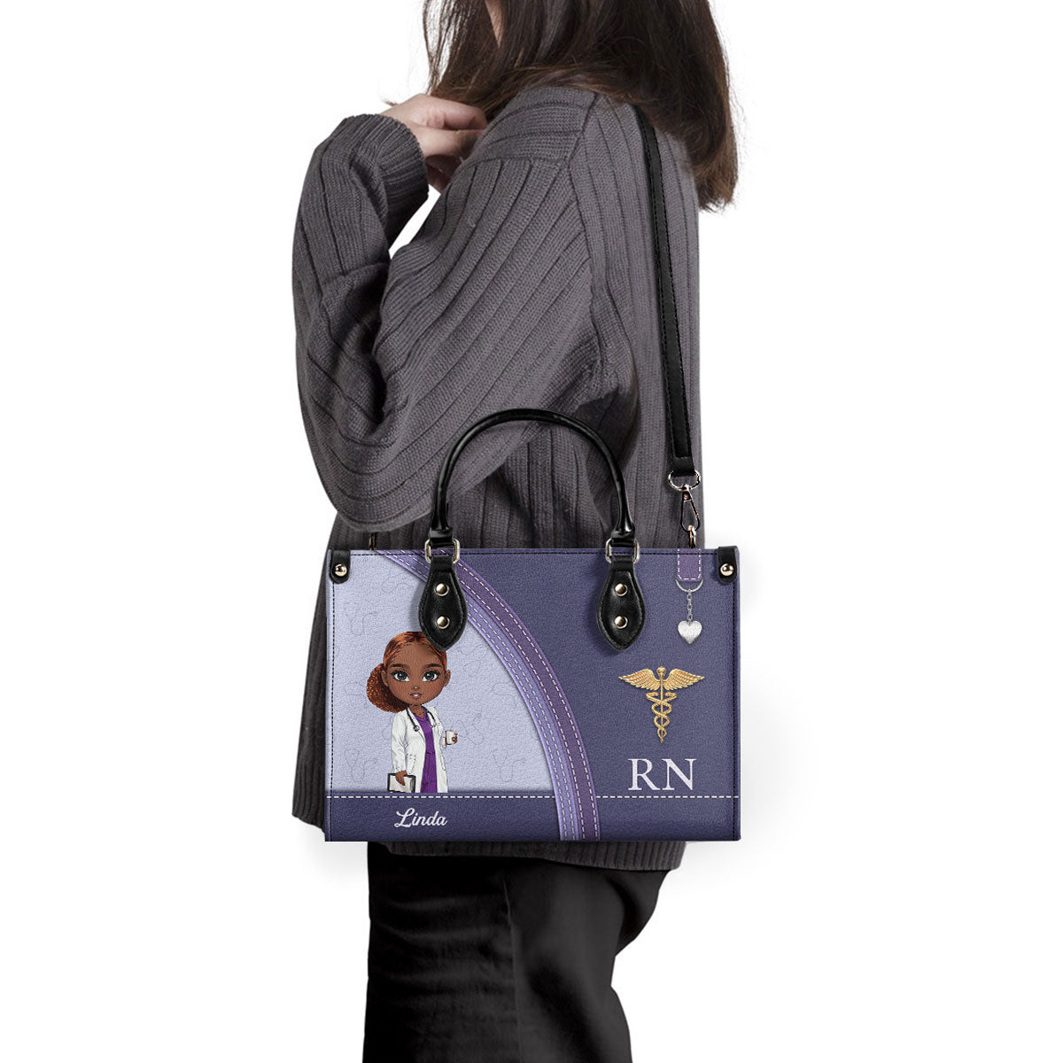 Elegant Nurse Life - Personalized Custom Leather Handbag