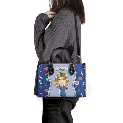 Elegant Nurse - Personalized Custom Leather Handbag