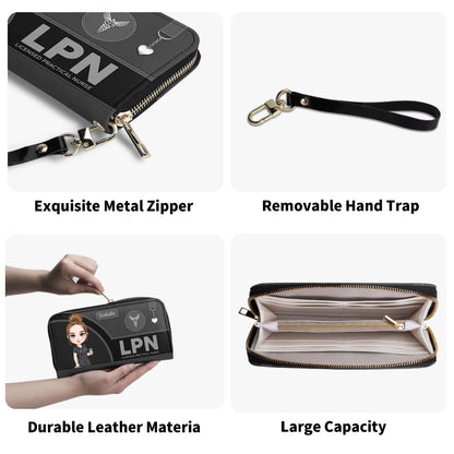 Gentle Style Nurse - Personalized Nurse Leather Long Wallet