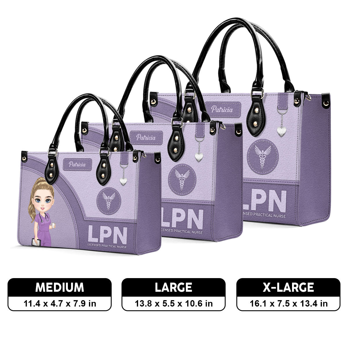 Gentle Style Nurse - Personalized Custom Leather Handbag