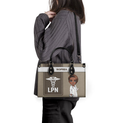 Basic Nurse - Personalized Custom Leather Handbag