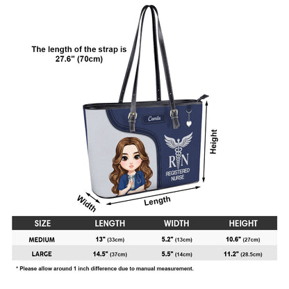 Graceful Nurse Style - Personalized Custom Nurse Leather Tote Bag Deal