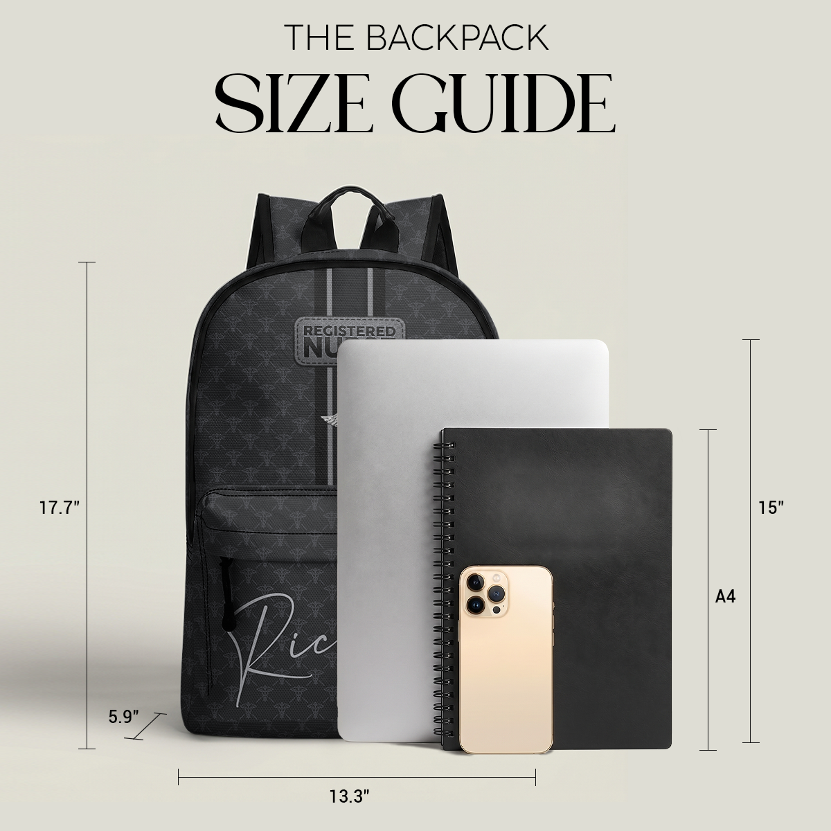 Nurse Monogram - Personalized Backpack