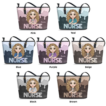Super Hot Nurse - Personalized Custom Nurse Leather Tote Bag
