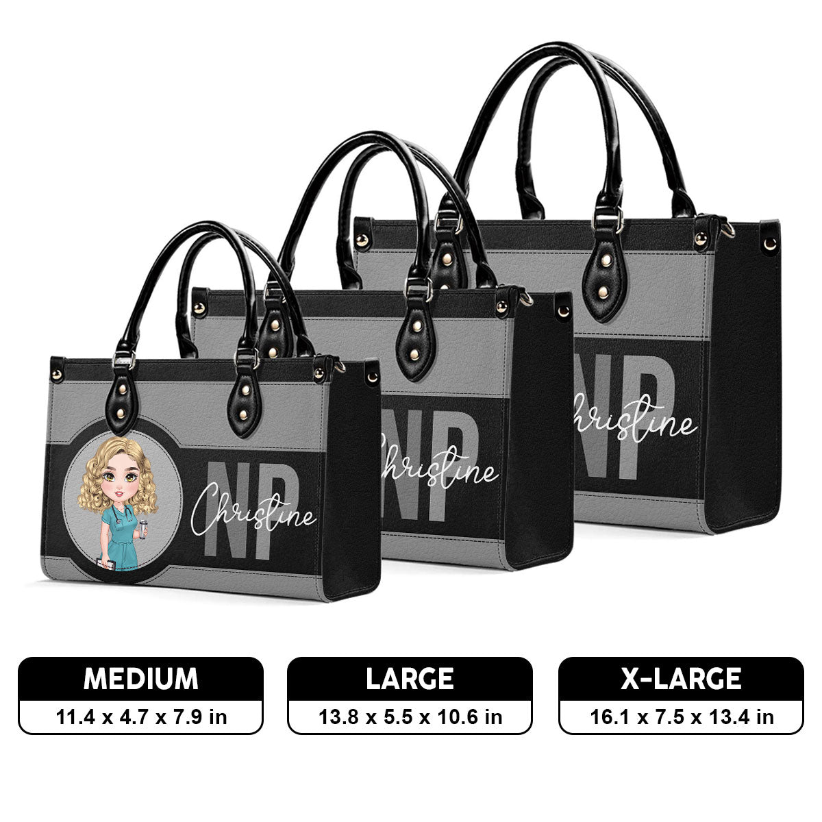 Nursing Professional - Personalized Custom Leather Handbag