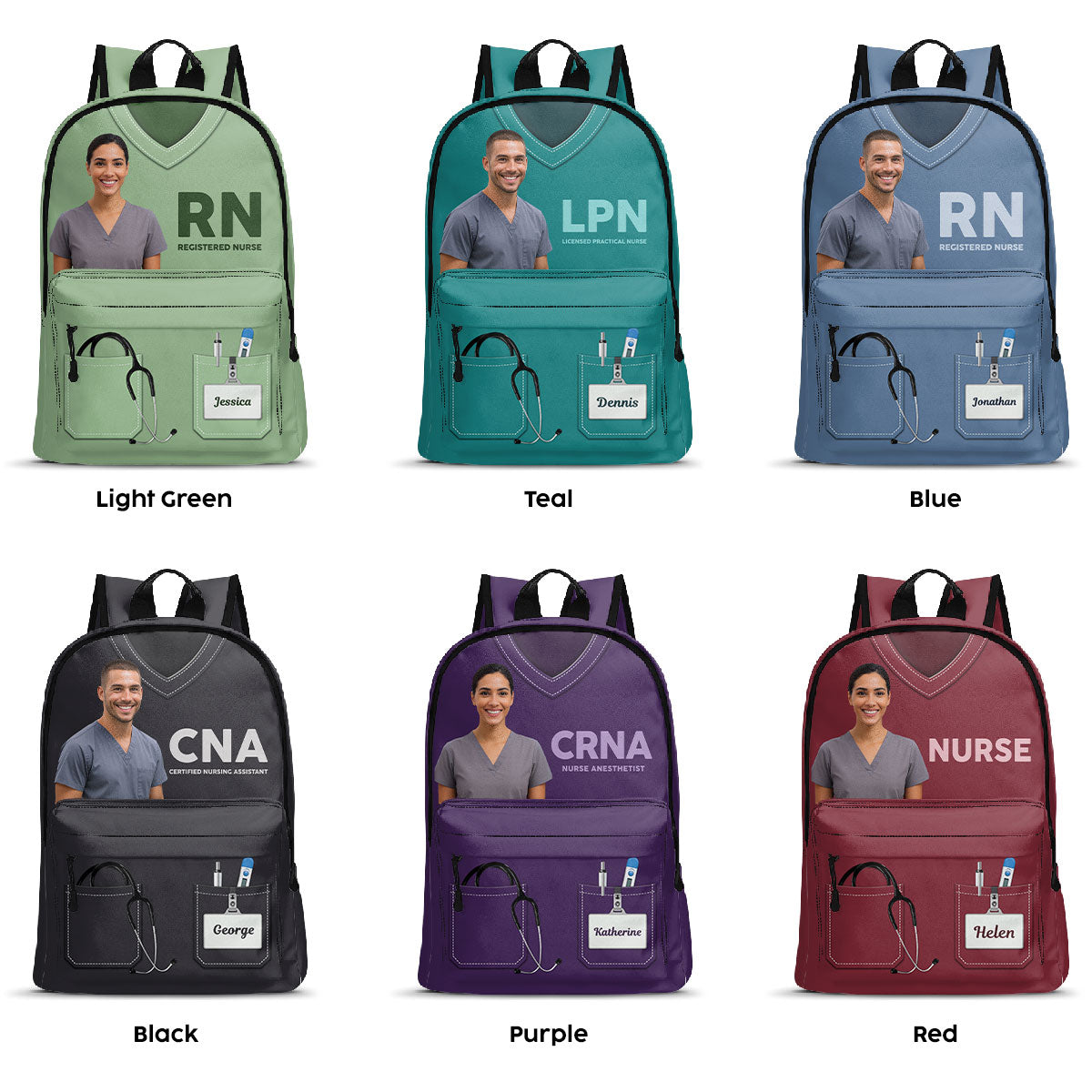 Nurse Scrubs Photo - Personalized Backpack